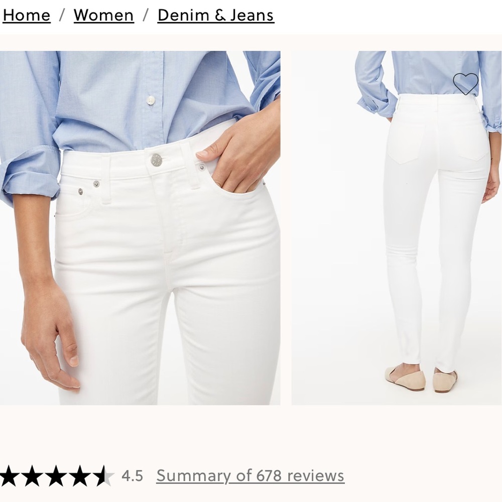 J Crew Mid-Rise Skinny Jeans